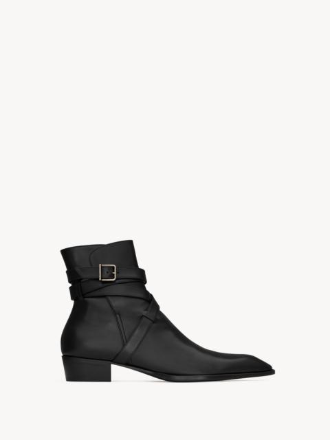 SAINT LAURENT AURELIEN JODHPUR BOOTS IN SMOOTH LEATHER