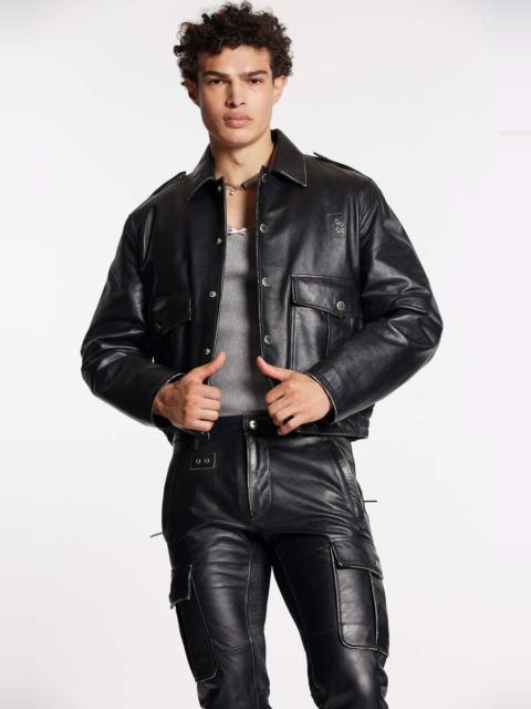 DSQUARED2 AVIATOR LEATHER JACKET