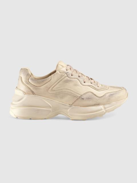 GUCCI Women's Rhyton leather sneaker