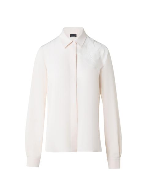 AKRIS Women's Silk Crepe Blouse - Vanilla