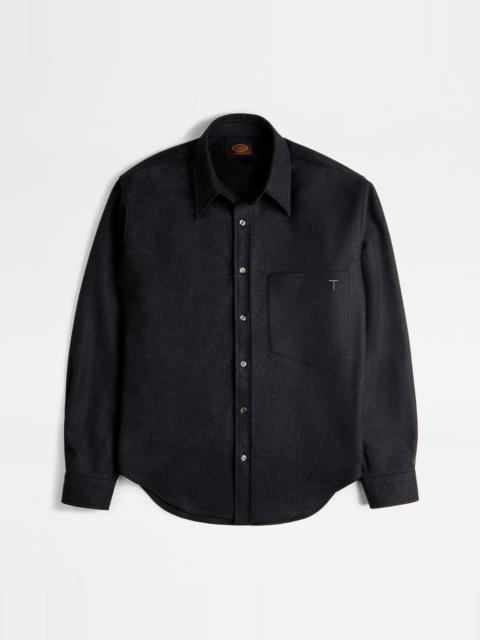 Tod's SHIRT IN FLANNEL - GREY