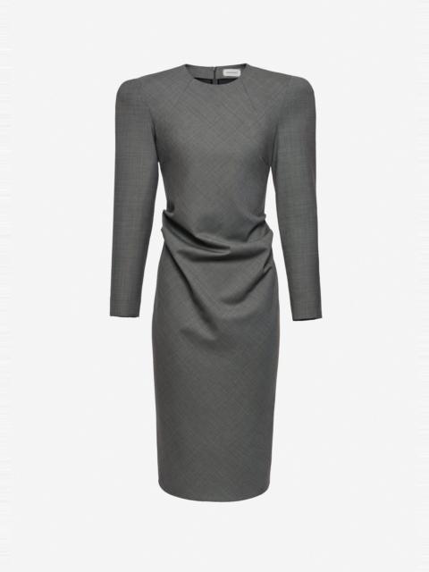 MAGDA BUTRYM Fitted dress with back tie detail in grey
