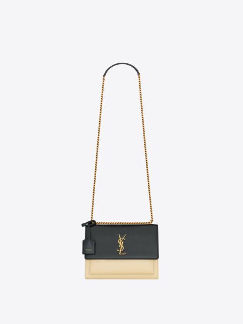 SAINT LAURENT sunset medium chain bag in smooth leather
