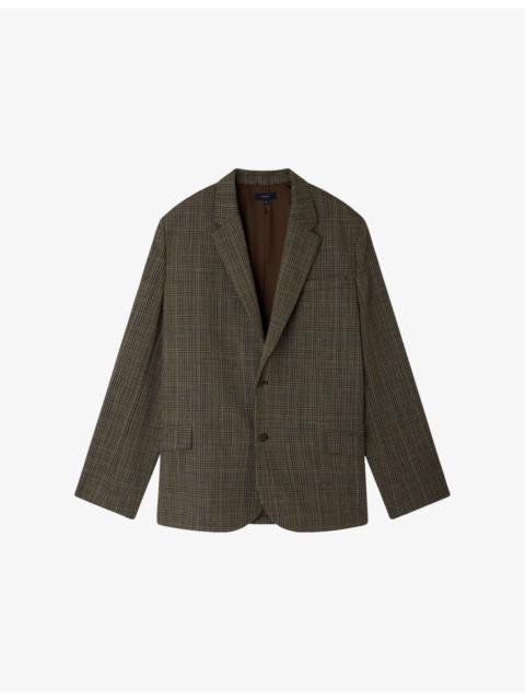 soeur Hermosa Checked Wool-Blend Blazer