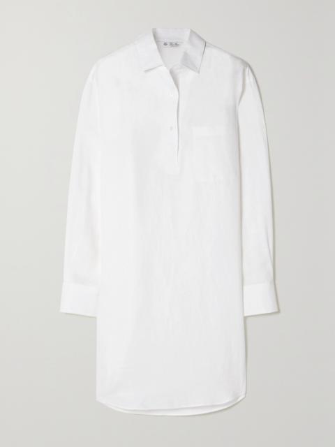 Loro Piana André Oversized Linen Polo Shirt