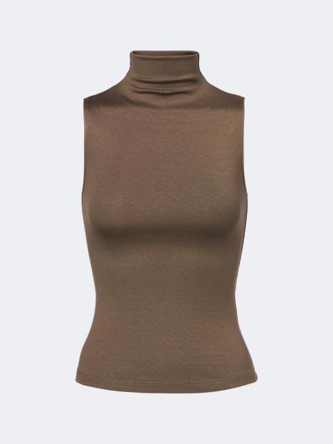 Ralph Lauren Silk-blend turtleneck top