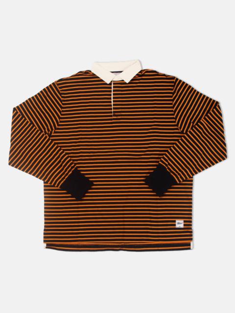 J. PRESS ORANGE & NAVY TRIM FIT BRETON STRIPE RUGBY
