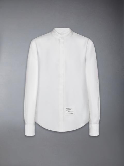 Thom Browne SOLID SILK TWILL DETACHABLE COLLAR SHIRT