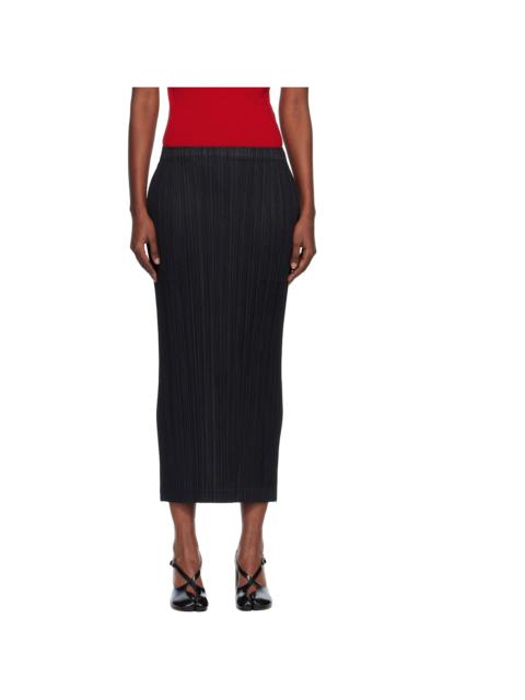 Pleats Please Issey Miyake Black Thicker 1 Maxi Skirt