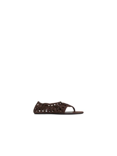 Alaïa VIENNE THONG SANDALS IN VELVET CALFSKIN
