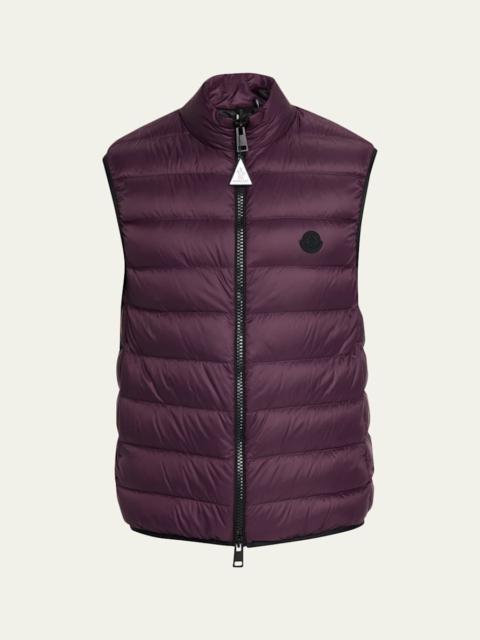 Moncler Men's Full-Zip Nylon Quilted Vest