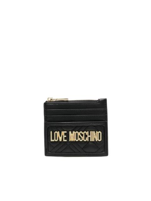 Moschino quilted zip-up cardholder