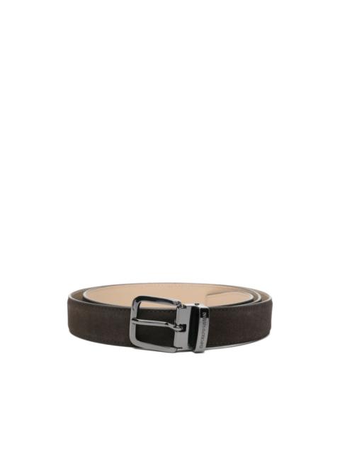 EMPORIO ARMANI buckle leather belt