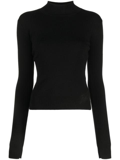 Monse Peace Sign mock-neck cashmere jumper