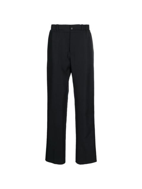 monogram cotton straight trousers