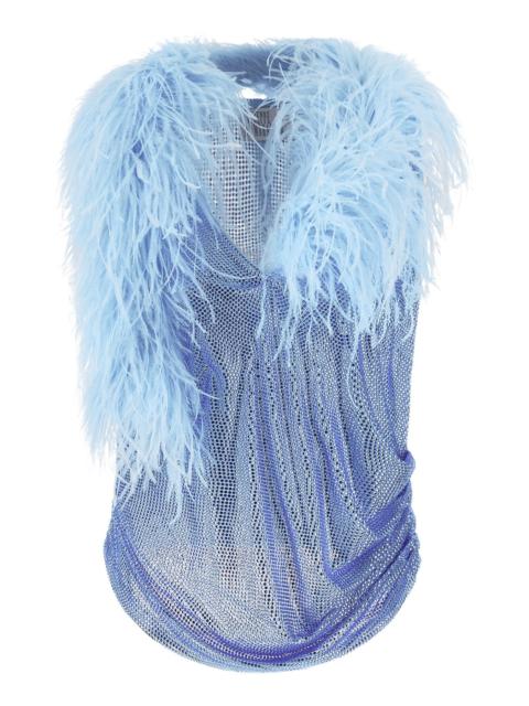 GIUSEPPE DI MORABITO Mesh And Feather Top