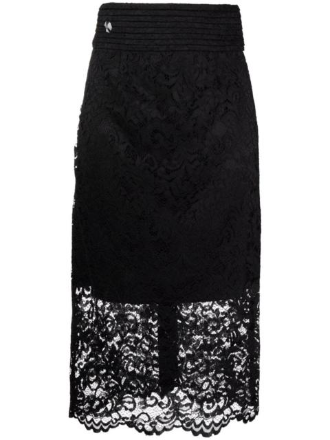 PHILIPP PLEIN high-waisted lace skirt