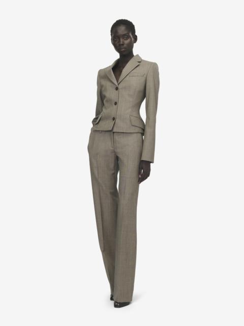 Alexander McQueen Straight Leg Bumster Trousers