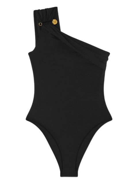 VERSACE Safety Pin gathered swimsuit