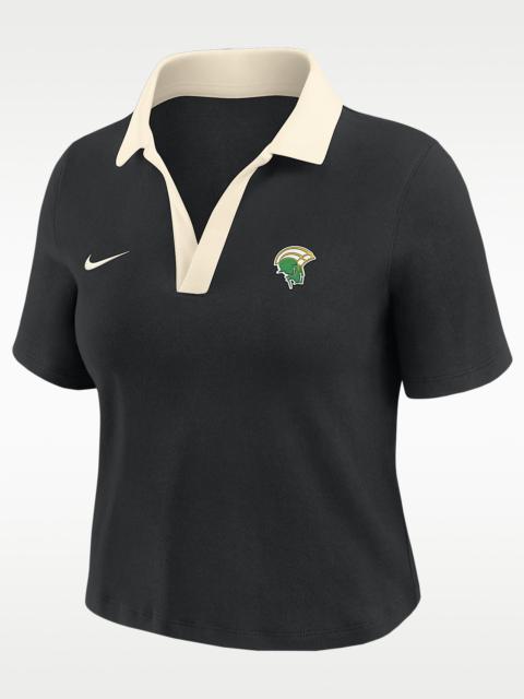 Nike Nike College (Norfolk State University) Women's Short-Sleeve Polo Crop Top