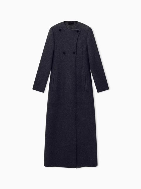 GIORGIO ARMANI COAT COATS LONG CASHMERE KNIT WITH ASYMMETRIC BUTTONED FRONT