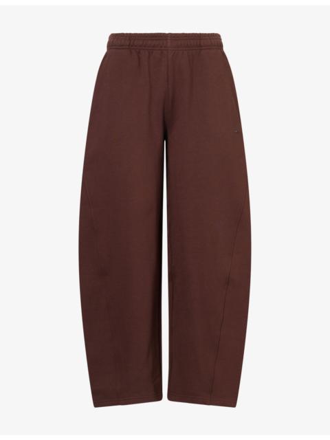 ADANOLA Logo-Plaque Barrel-Leg Cotton Jogging Bottoms