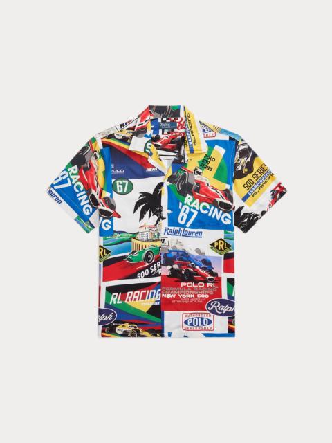 Polo Ralph Lauren Classic Fit Racing-Print Camp Shirt
