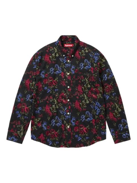 Supreme Supreme Floral Patchwork Velour L/S Polo Slate - 467455c1