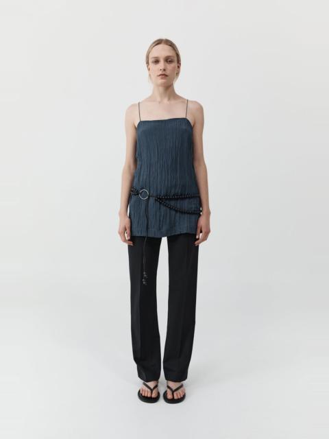 ST. AGNI Crinkle Square Neck Mini Dress - Ink