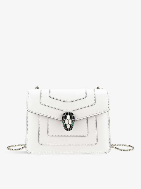 BVLGARI - Serpenti Forever snake-clasp leather cross-body bag