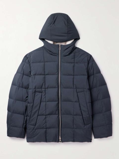 Quilted Shell Down Hooded Jacket