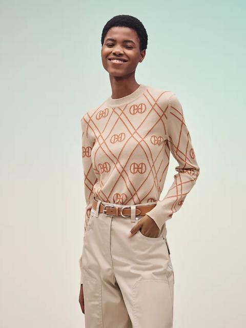 Hermès "H Rond" long-sleeve sweater
