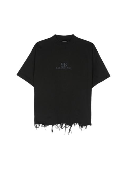 BB Classic-embroidered cropped T-shirt