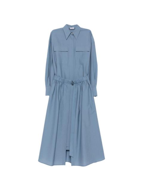 Brunello Cucinelli belted pocket-detail midi dress