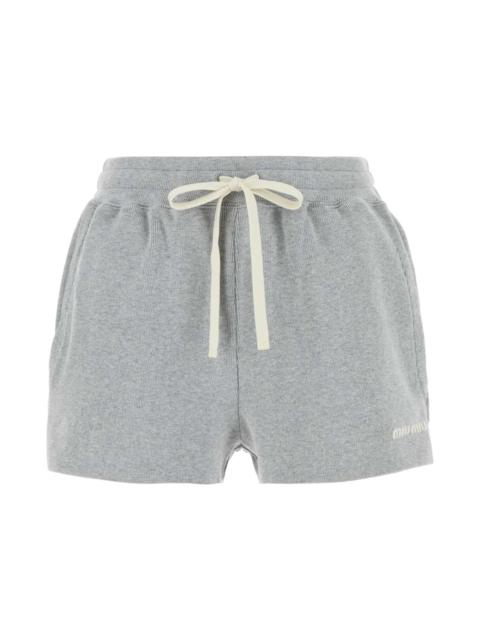 Miu Miu Grey Cotton Shorts