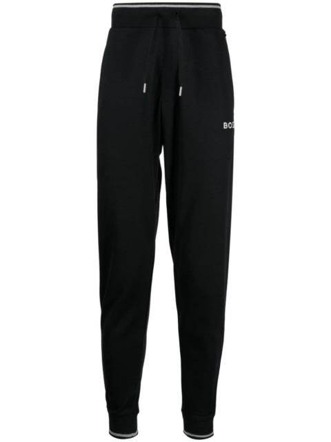 BOSS logo-embroidery cotton track pants