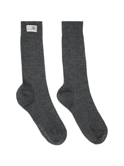 MM6 Maison Margiela Gray Wool Blend Socks