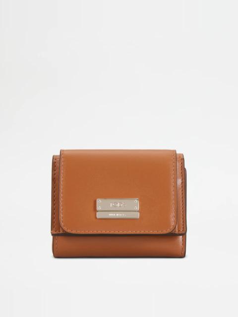 Tod's LEATHER WALLET MICRO - BROWN