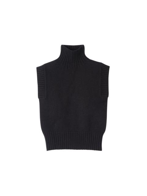 Longchamp High collar no sleeve jumper Black - Knit