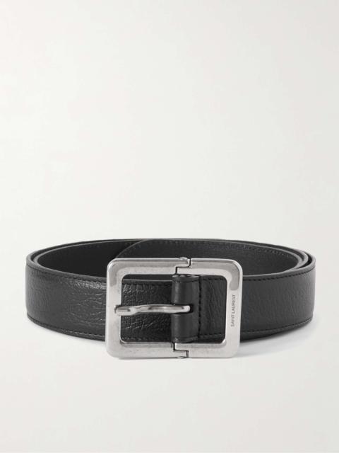 SAINT LAURENT 3cm Full-Grain Leather Belt