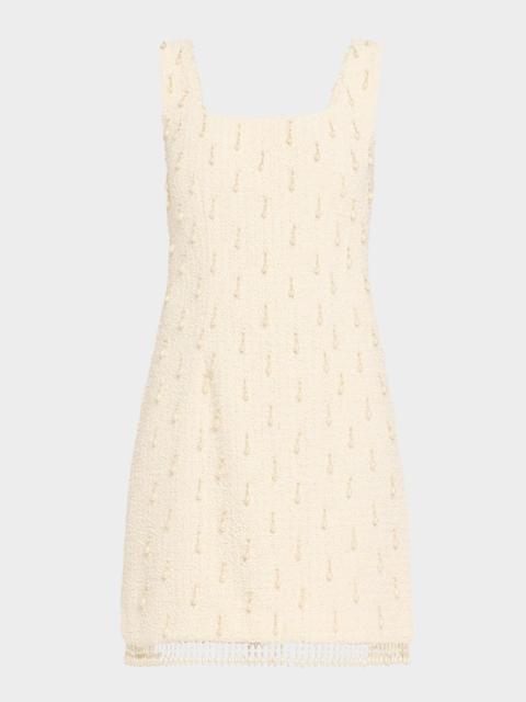 KOBI HALPERIN Amelia Sleeveless Beaded Boucle Mini Dress