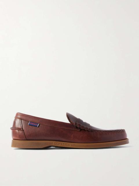 SEBAGO Dolphin Waxed-Leather Penny Loafers