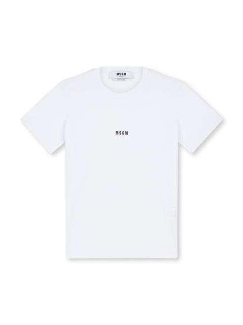 MSGM Cotton T-shirt with micro logo