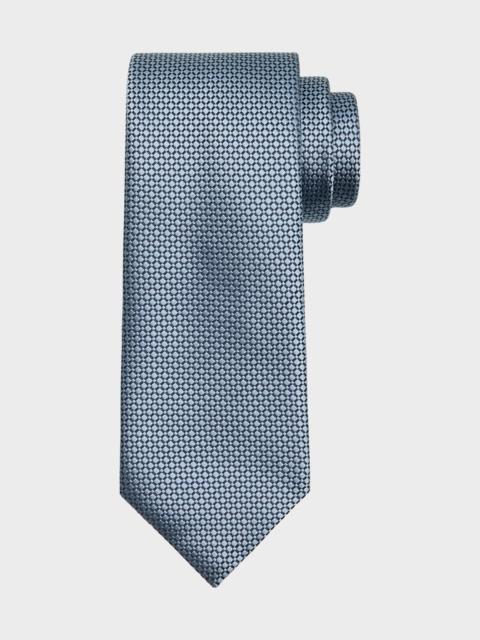 Brioni Men's Tonal Oval Jacquard Silk Tie