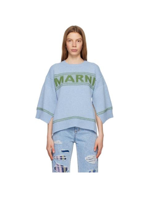 Marni Blue Intarsia Sweater