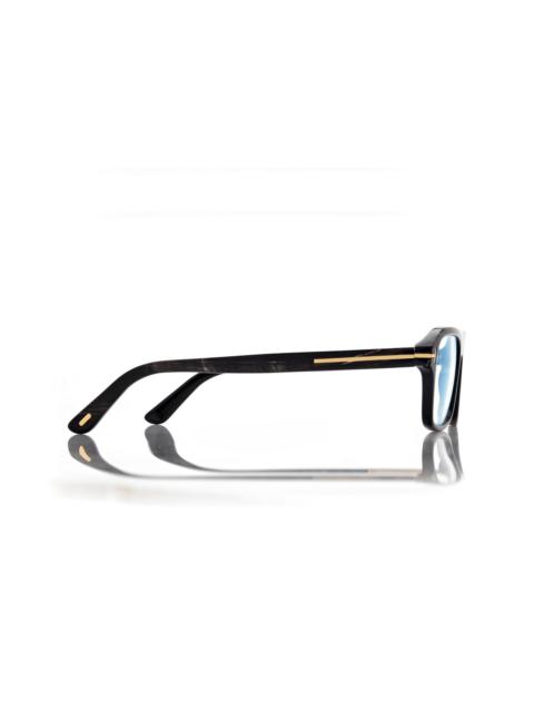 TOM FORD HORN RECTANGULAR BLUE BLOCK OPTICALS