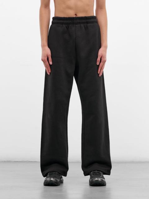 entire studios Black Cotton Straight Leg Sweatpants