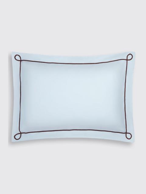 EMILIA WICKSTEAD Arezzo Pillow Slip in Blue & Chocolate Cotton