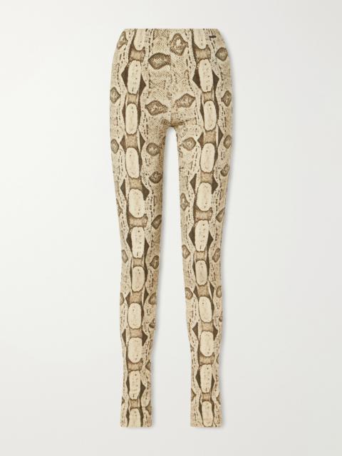 GUCCI Snake-print Stretch Skinny-leg Pants
