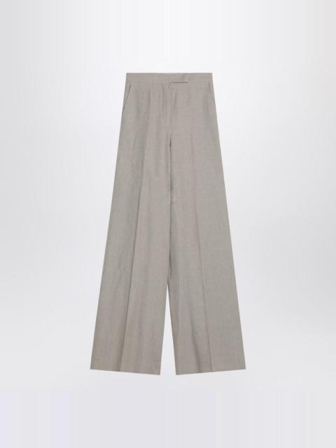Max Mara Max Mara Wide Trousers In Linen Canvas